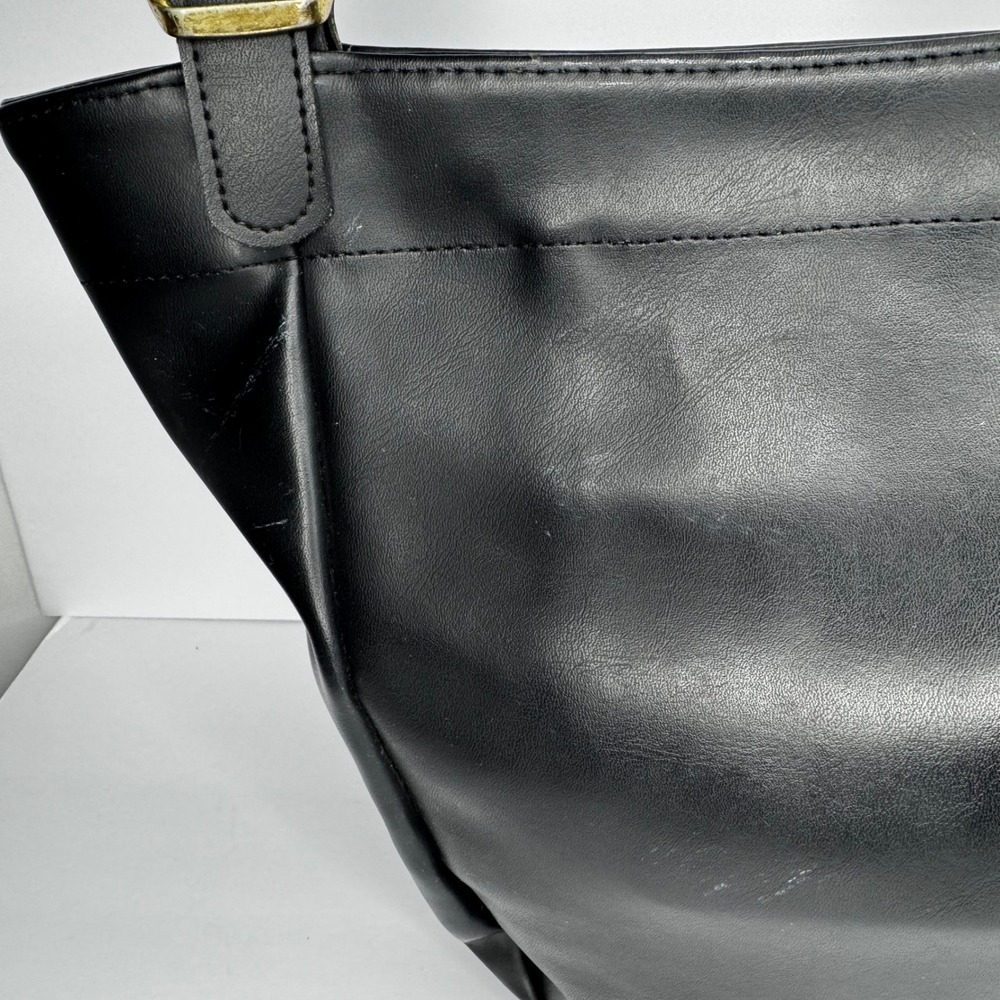 Coach‎ 308-9875 Black Leather Bucket Bag Purse Shoulder Bag Gold Hardware USA - Picture 9 of 9